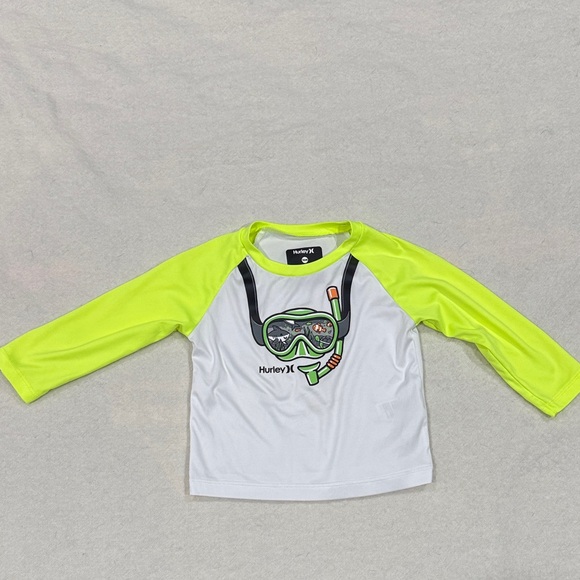 Hurley Kids Neon Yellow Swim Rashguard Set 18m - Picture 9 of 15